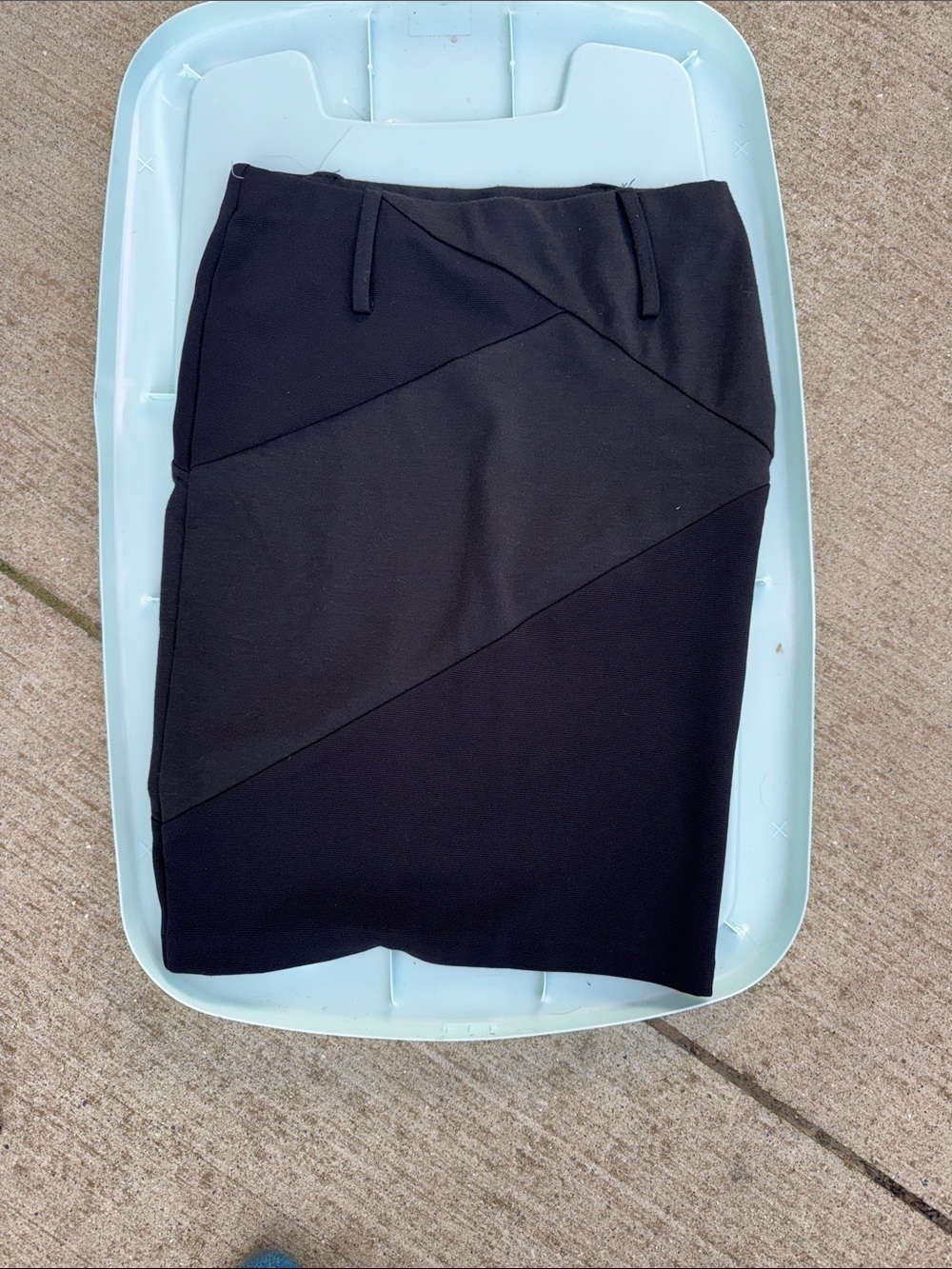 Joe Benbasset Black Panel Pencil Skirt
